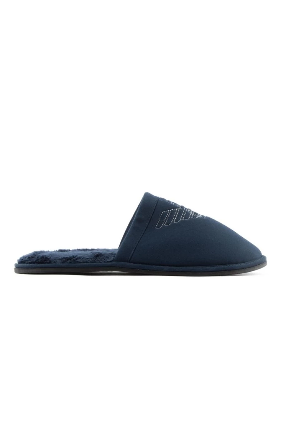 EMPORIO ARMANI Men's Eagle Embroidered Slippers - Luxury Designer House Shoes