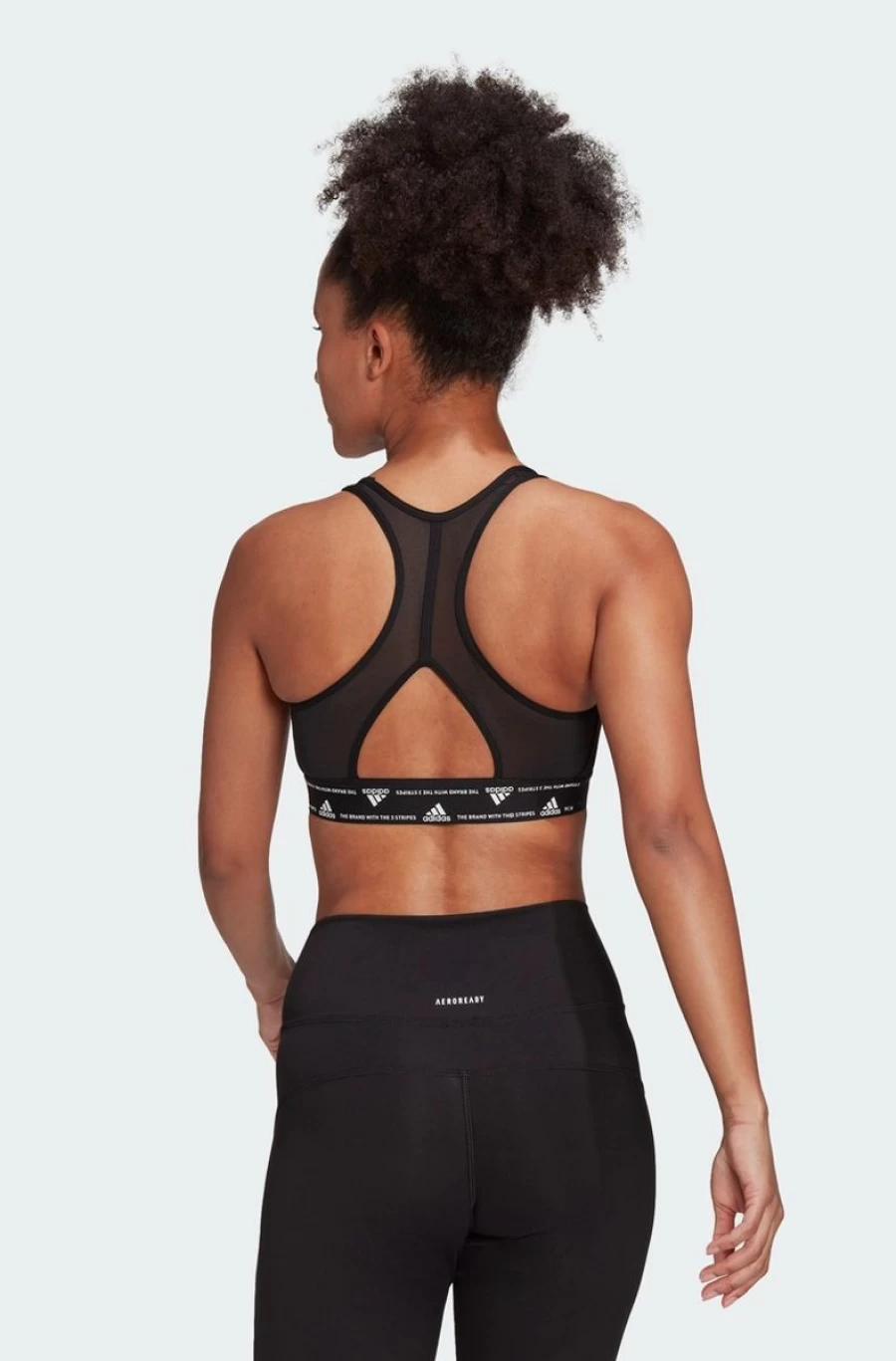Adidas Women's Powerreact Training Medium-Support Sports Bra - Black