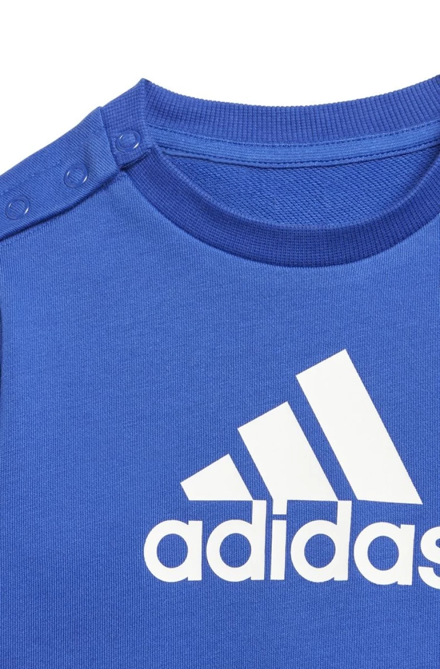 Adidas Boys' Blue French Terry Jogger Pants - Sporty Badge Detail Comfort Fit