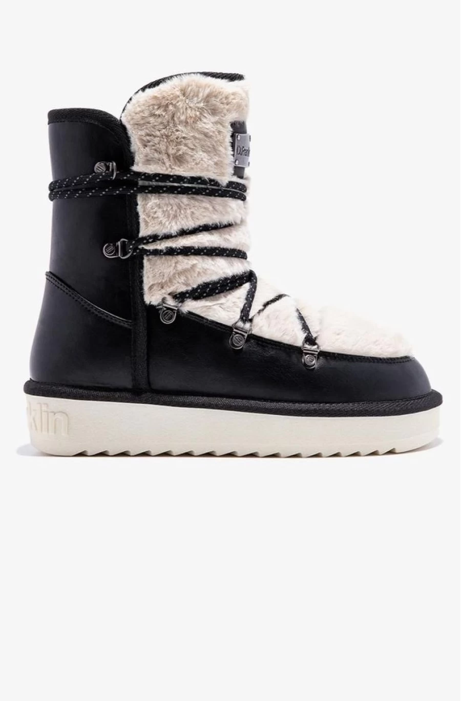 D.FRANKLIN Women's Brown/Beige Nordic Boots With Faux-Fur - Winter Fashion Snow Boots