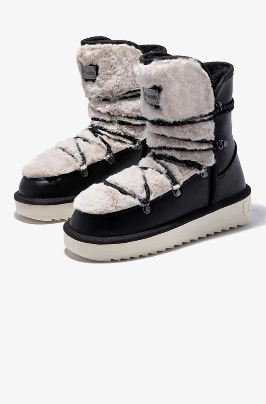 D.FRANKLIN Women's Brown/Beige Nordic Boots With Faux-Fur - Winter Fashion Snow Boots