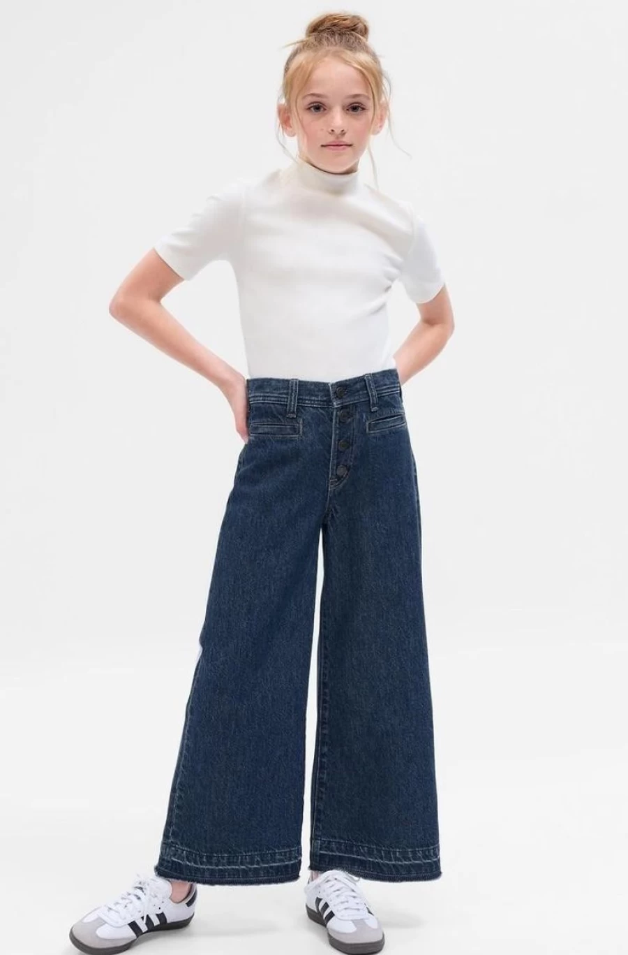 GAP Girls' High Stride Ankle Jeans with Washwell Technology for Comfort and Durability