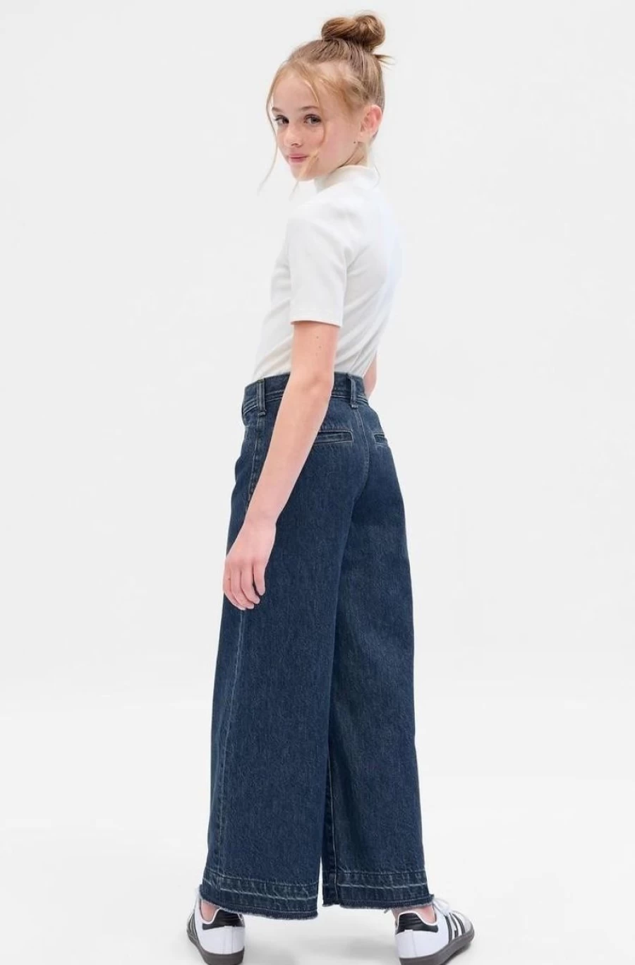 GAP Girls' High Stride Ankle Jeans with Washwell Technology for Comfort and Durability