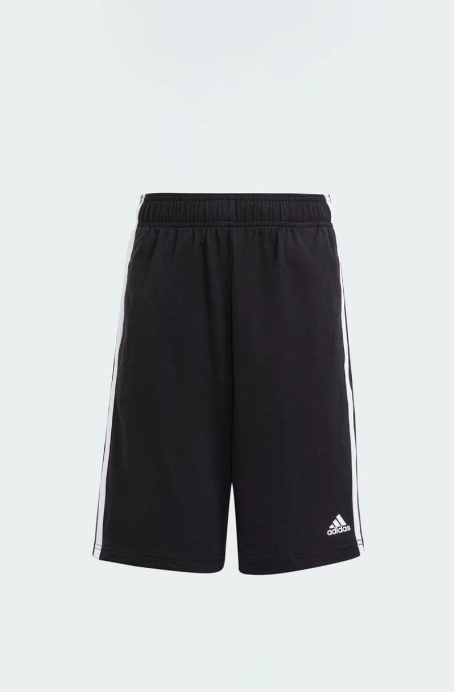 Adidas Boys' Black Essentials 3-Stripes Knit Shorts