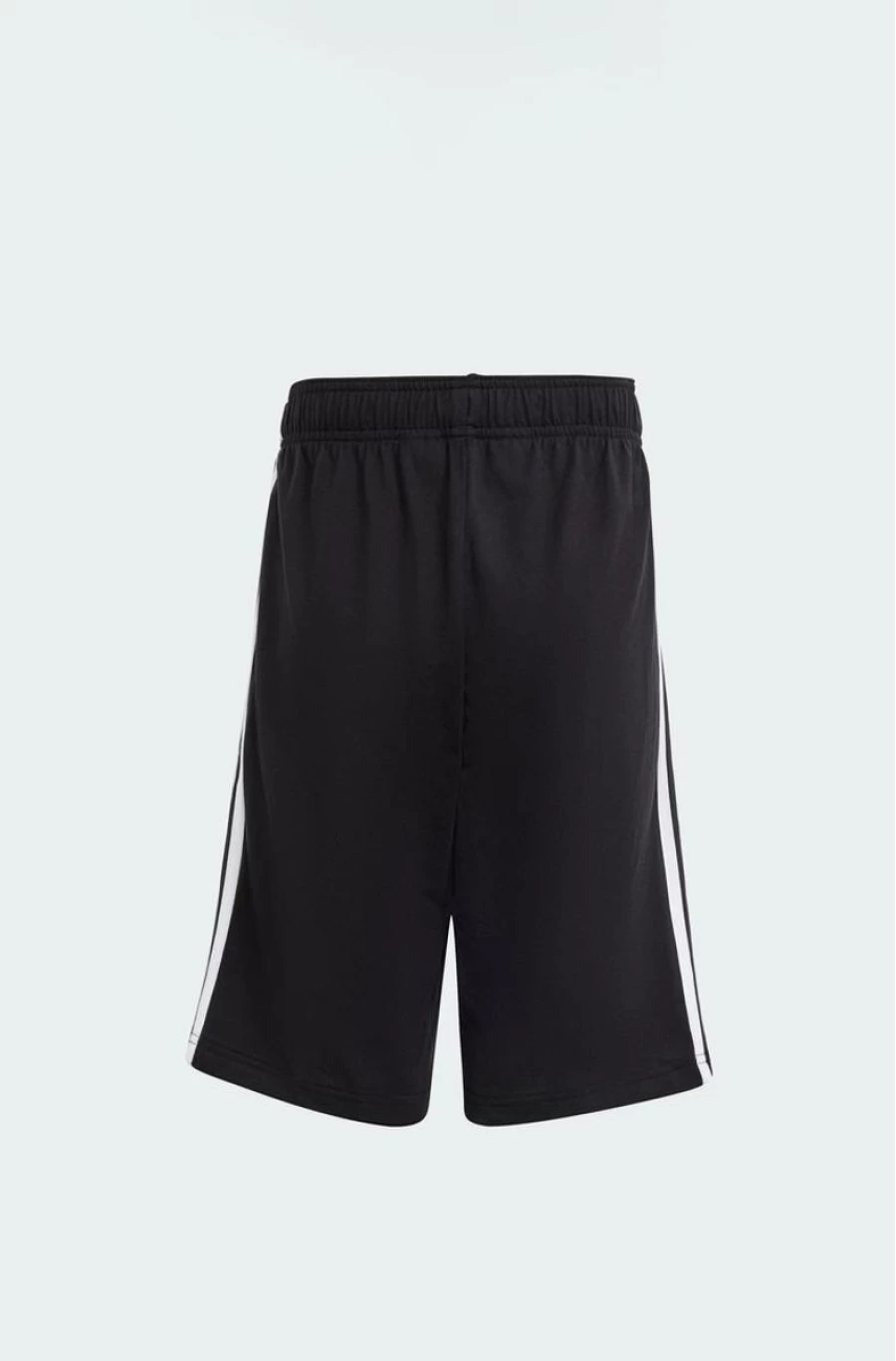 Adidas Boys' Black Essentials 3-Stripes Knit Shorts
