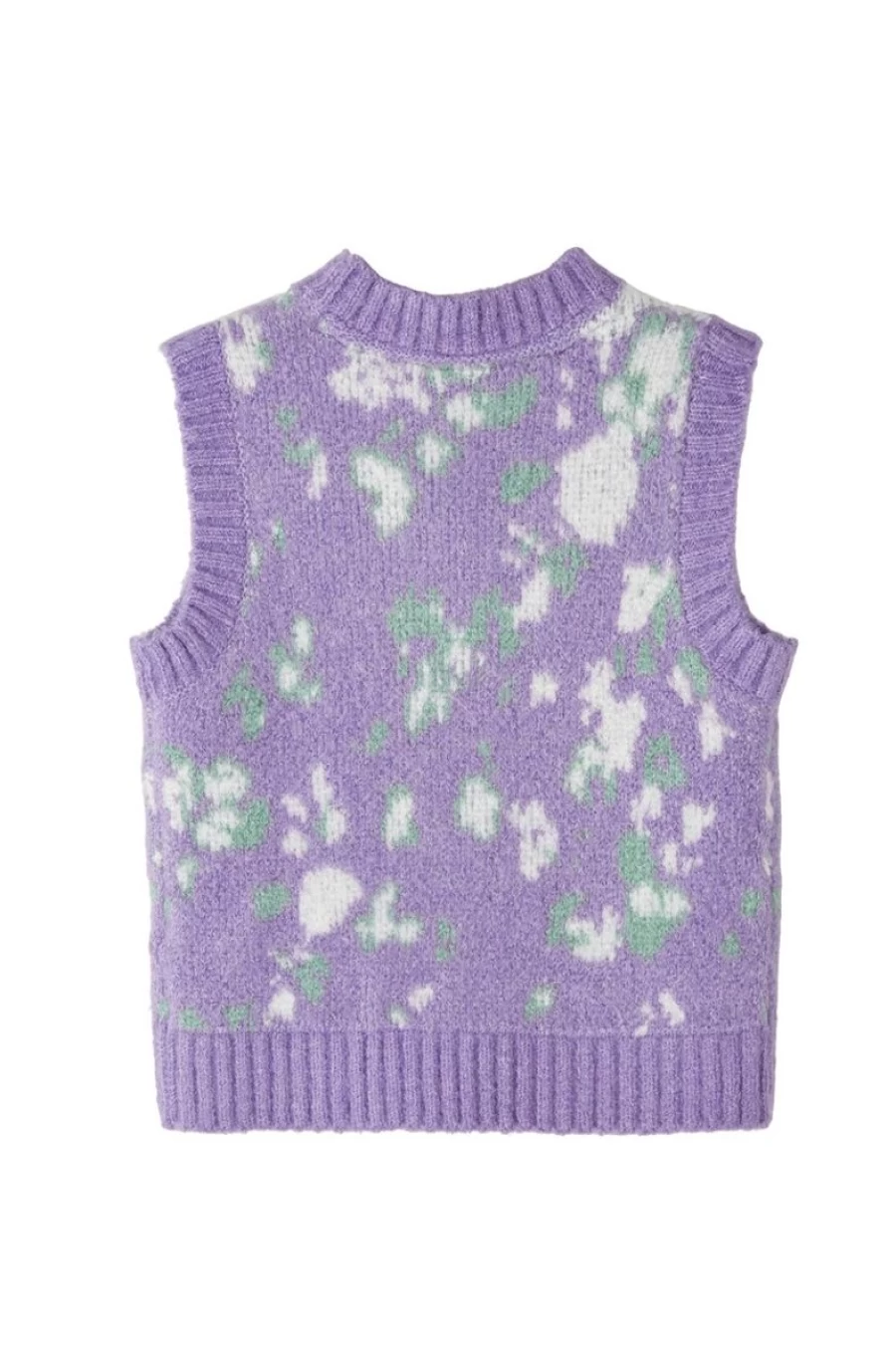 S.OLIVER Girls' Patterned Sleeveless Jumper - Floral Print Knit Dress for Kids