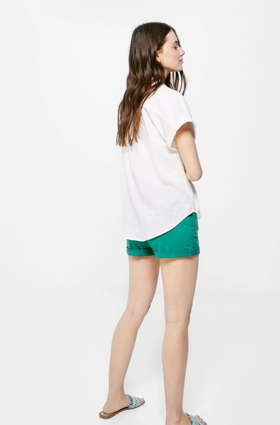 "SPRINGFIELD Women's Cotton Chino Shorts | Comfortable & Stylish Summer Shorts"