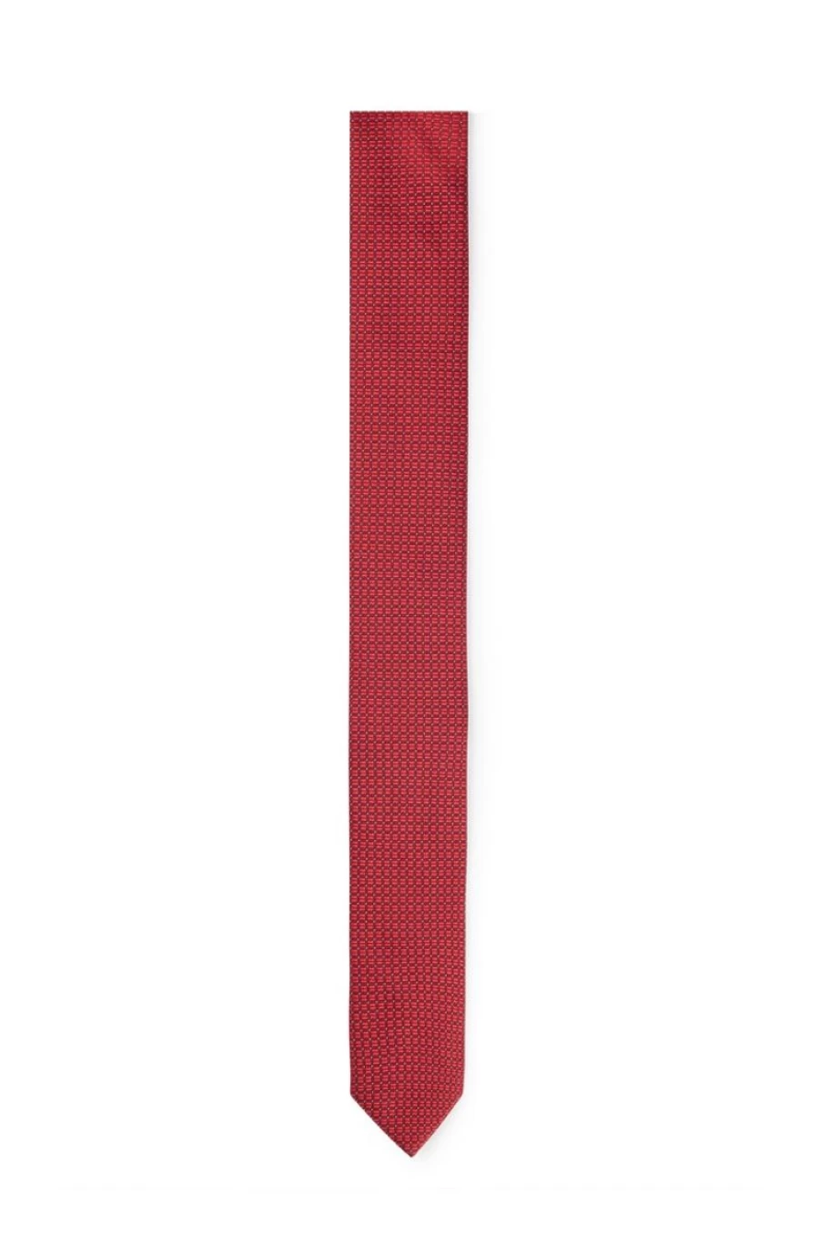 "HUGO BOSS Men's Silk Jacquard Tie - Modern Geometric Pattern Luxury Necktie"
