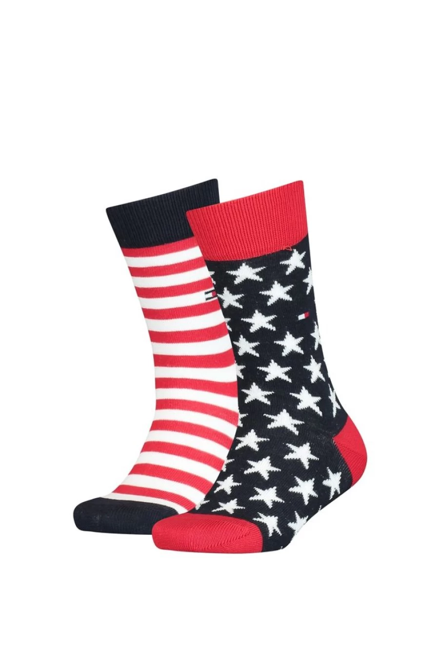 TOMMY HILFIGER Girls' Patriotic Stars & Stripes Ankle Socks 2-Pack