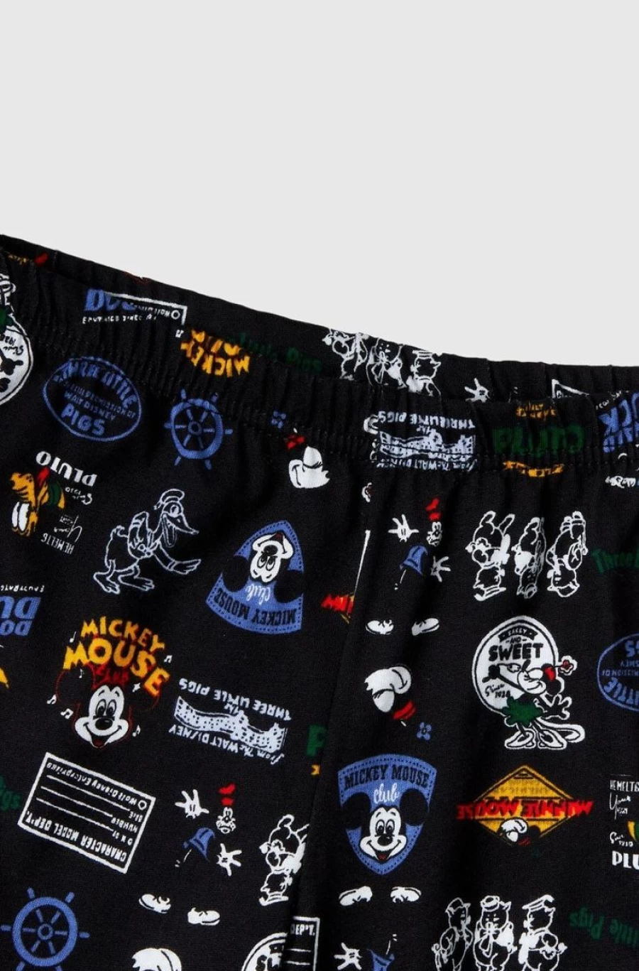 Benetton Boys' Mickey Mouse Printed Long Cotton Pyjamas - Multi Color