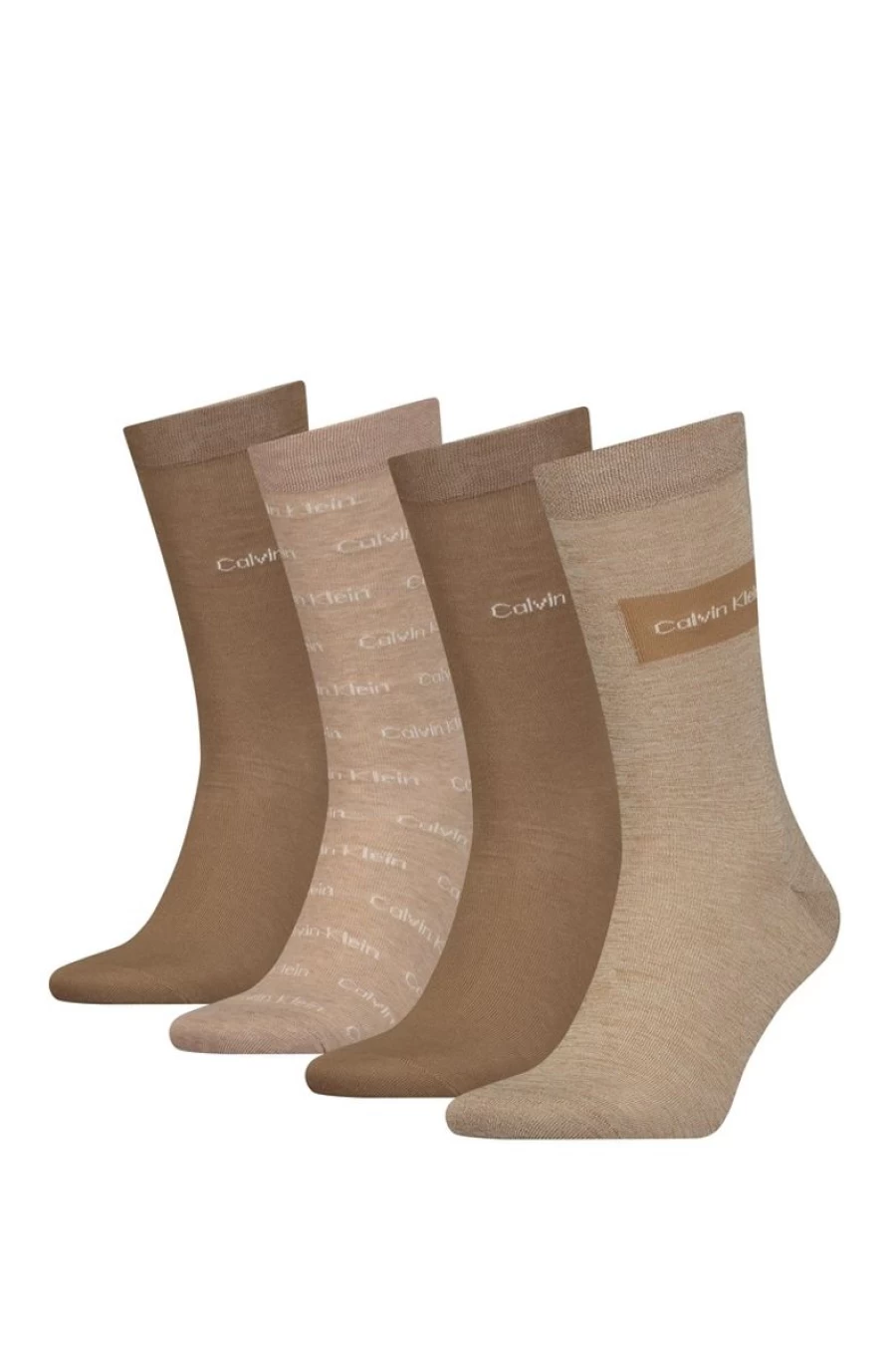 CALVIN KLEIN Men's 4-Pack Crew Socks Gift Set for Everyday Comfort & Style