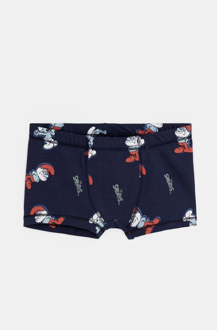 Benetton Boys' Smurfs Printed Stretch Cotton Boxers - Multi Color Underwear