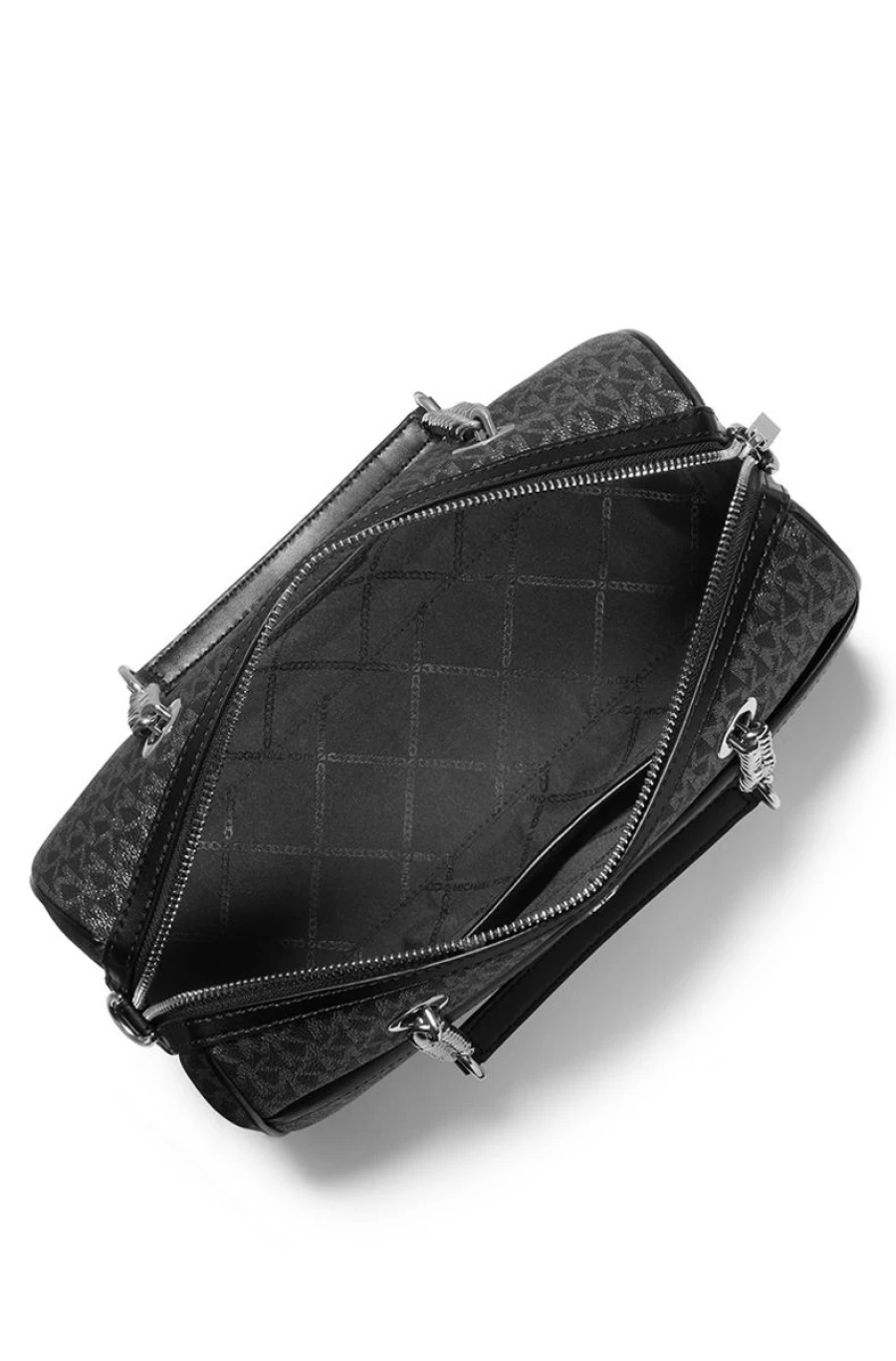 MICHAEL KORS Women's Metallic Logo Stripe Duffle Crossbody Bag