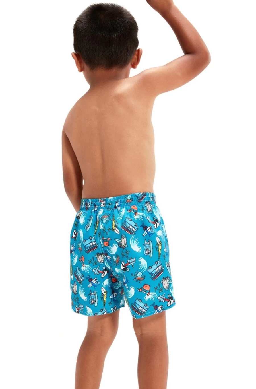 "SPEEDO Boys' Printed Swim Shorts - Multi Color Quick-Dry Beachwear"