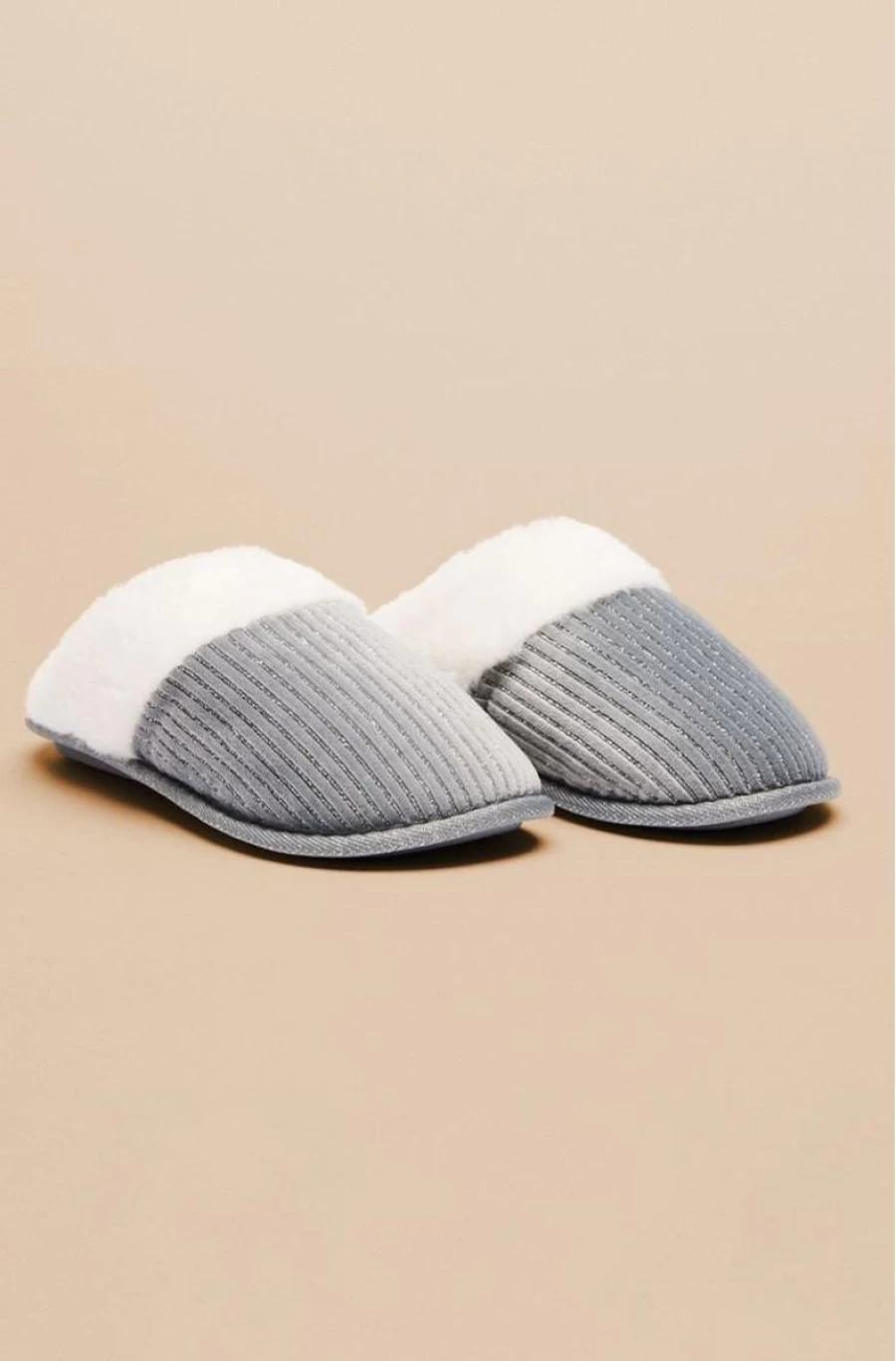 "WOMEN'SECRET Ribbed Slippers for Women - Comfortable & Stylish House Shoes"