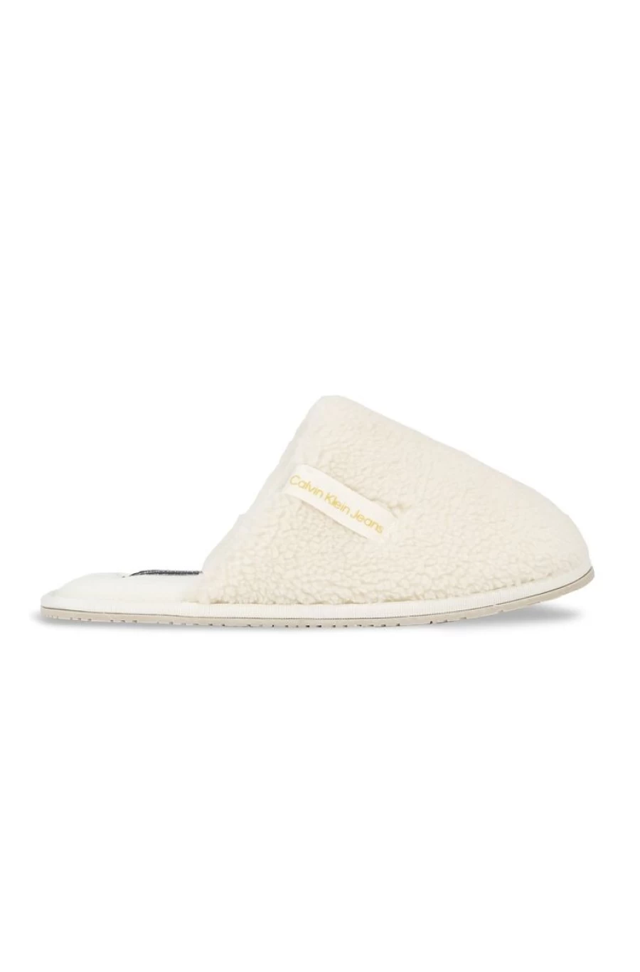 "Women's CALVIN KLEIN Faux Sherpa Slippers - Cozy Plush Indoor/Outdoor Slides"