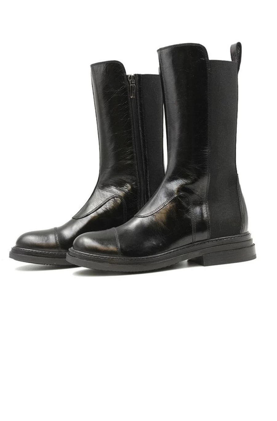 "LAURA BELLARIVA Women's Black Leather Boots - Stylish & Comfortable Footwear"