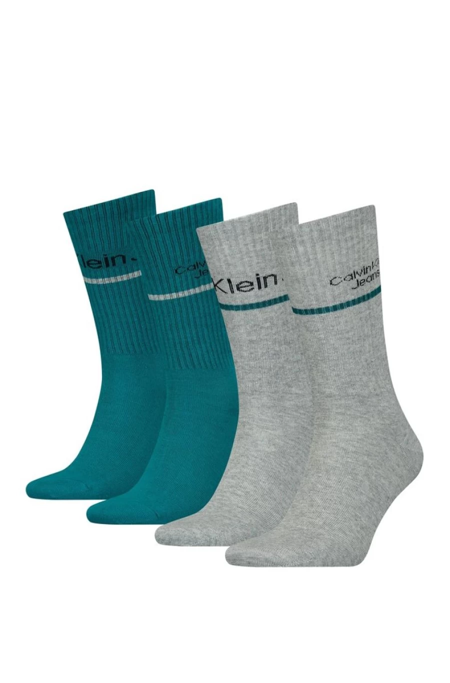 CALVIN KLEIN Men's 4 Pack Multi-Color Crew Socks Gift Set for Everyday Comfort