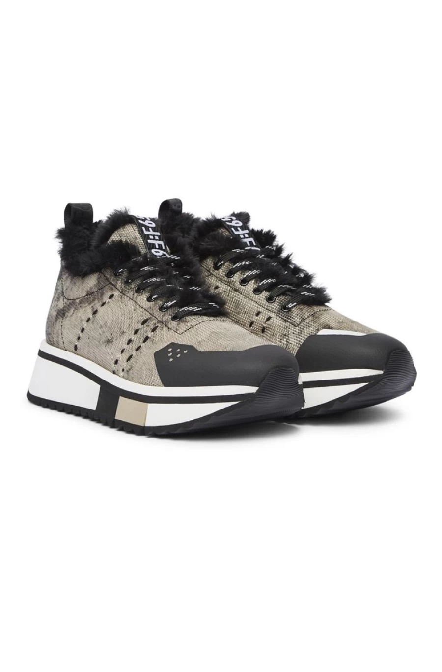 FABI Women's Beige F65 Dragon Sneakers - Stylish Comfort for Everyday Wear