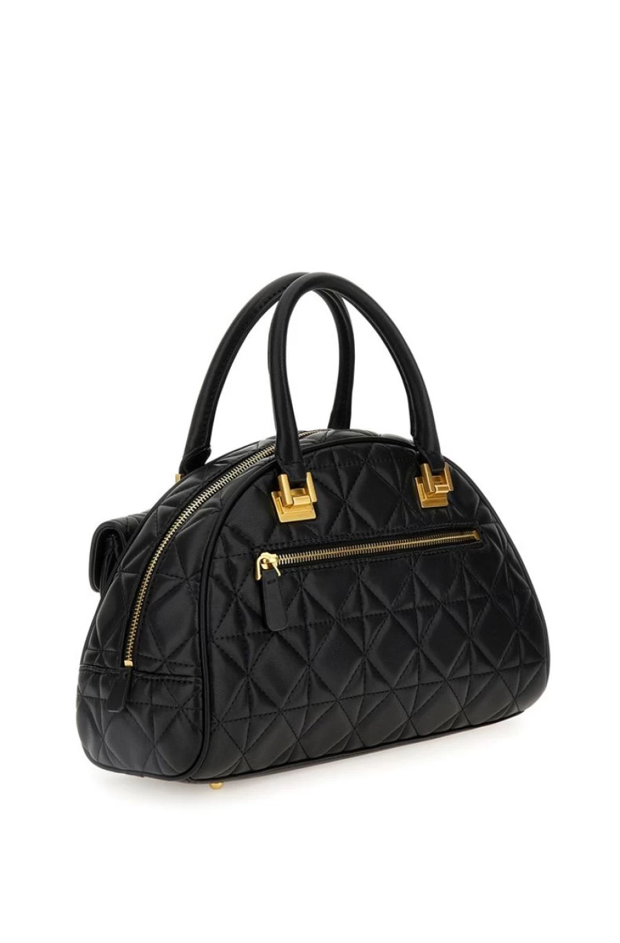 GUESS Women's Mildred Quilted Leather Handbag with Adjustable Logo Strap
