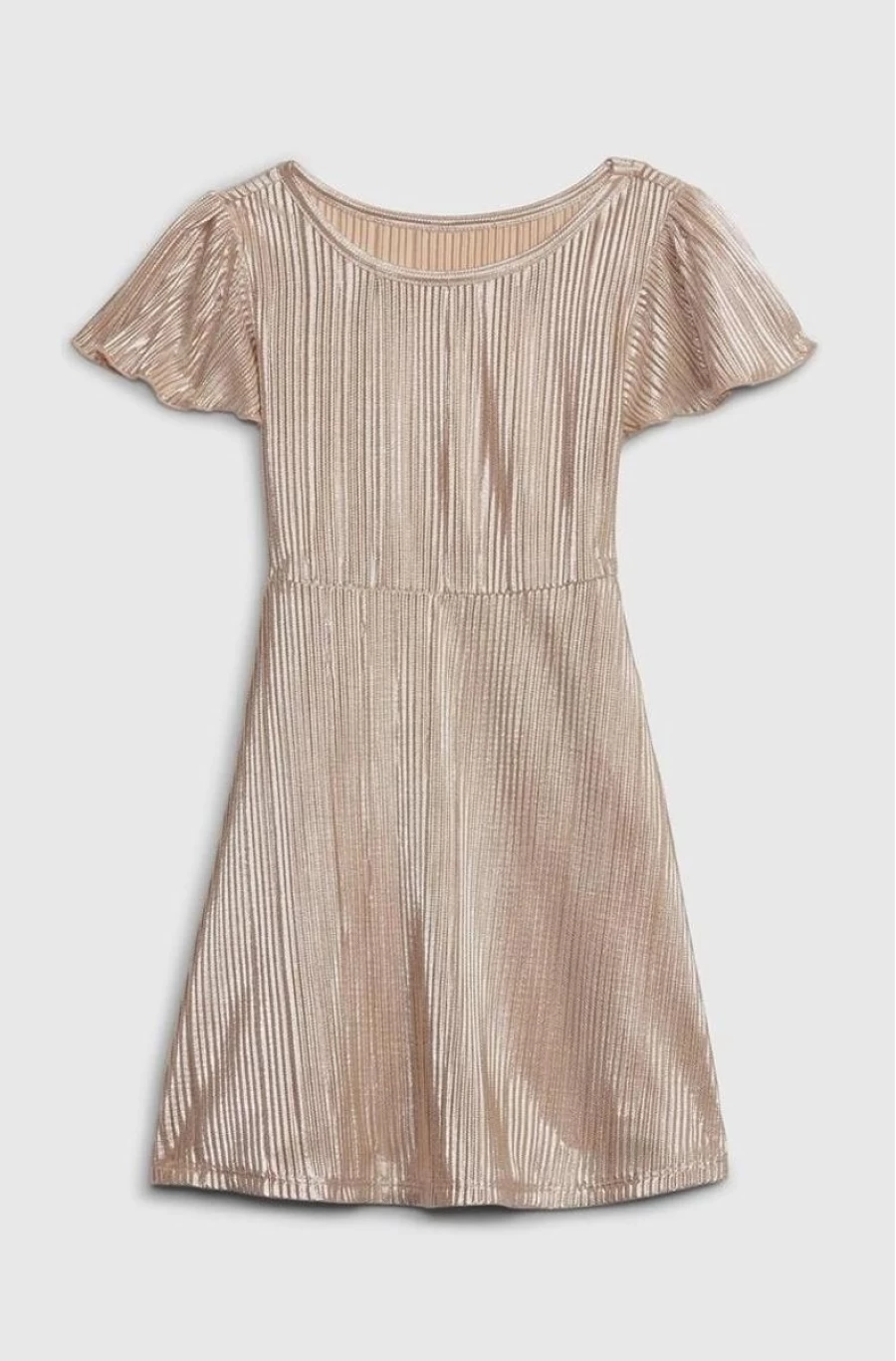 GAP Girls Gold Yellow Metallic Pleated Toddler Dress