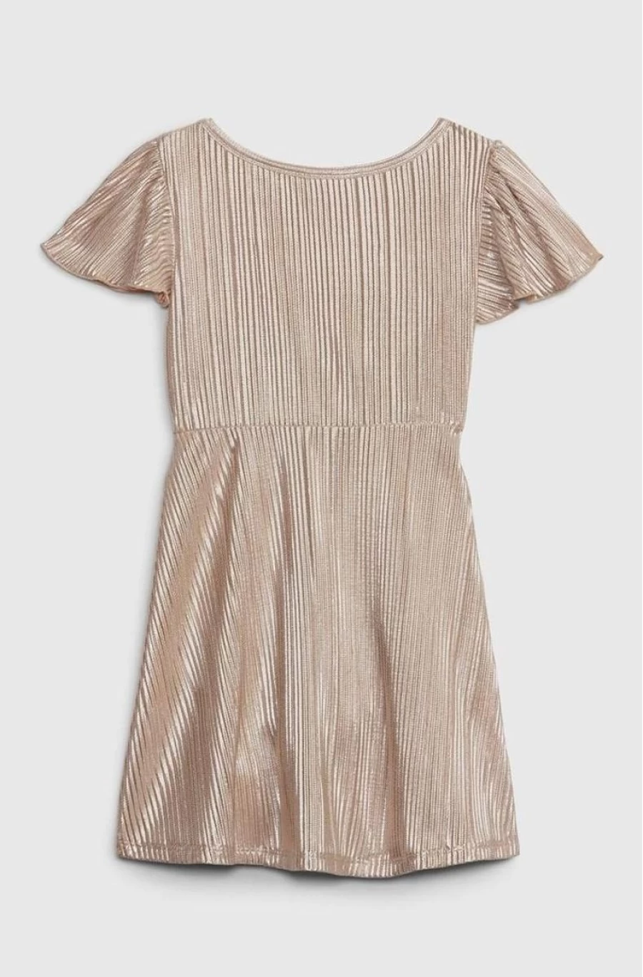 GAP Girls Gold Yellow Metallic Pleated Toddler Dress