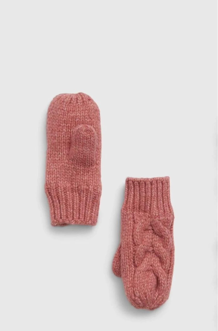 GAP Girls' 100% Recycled Cable-Knit Mittens for Toddlers - Eco-Friendly Winter Warmth