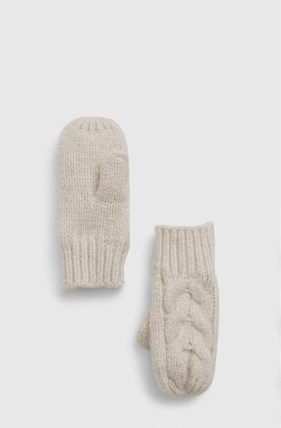 GAP Girls' 100% Recycled Cable-Knit Mittens for Toddlers - Eco-Friendly Winter Warmth