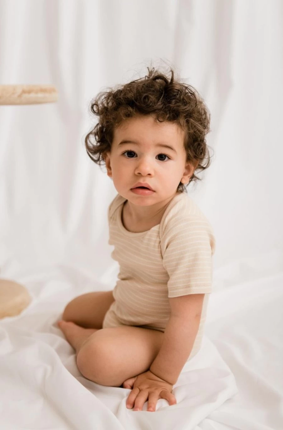 "LUNILOU Boys' Organic Cotton Ribbed Short Sleeve Shirt"