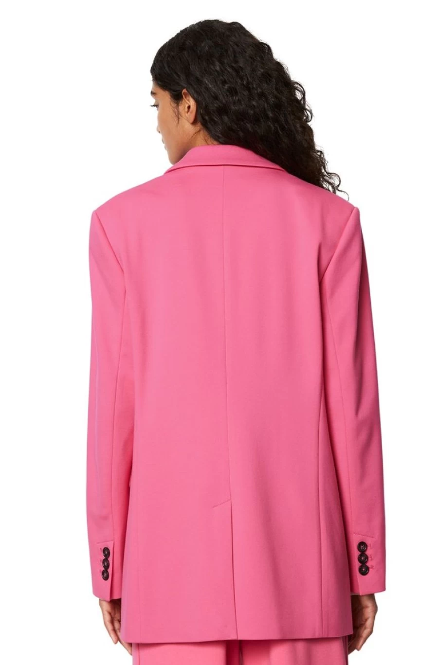 Women's Pink Straight Fit Single-Breasted Jersey Blazer by MARC O'POLO