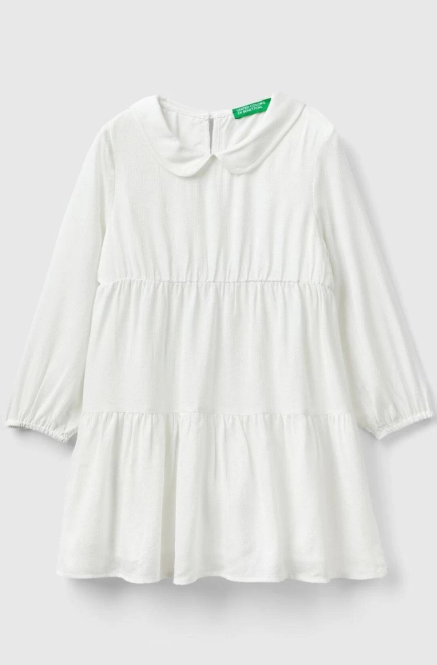 "BENETTON Girls' Flounced Short Dress - Stylish & Comfortable Summer Outfit"