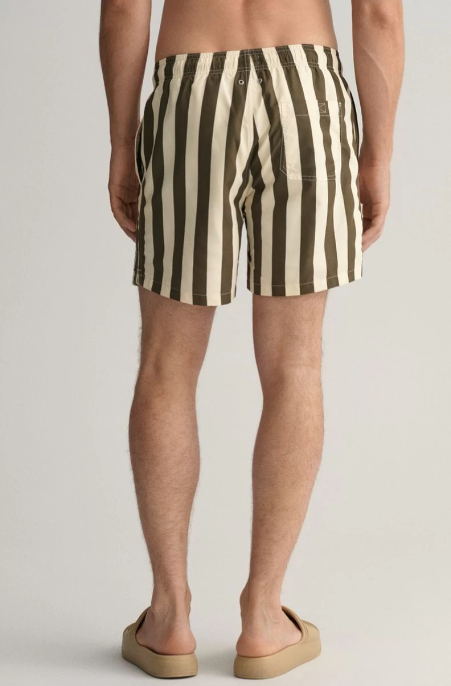 GANT Men's Classic Fit Block Stripe Swim Shorts in Multi-Color for Summer
