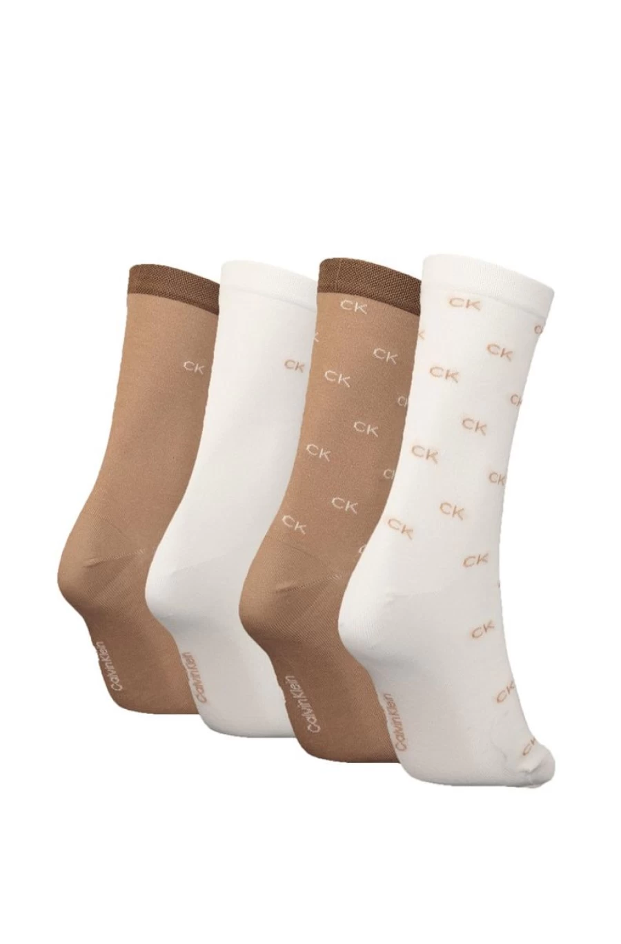 CALVIN KLEIN Women's 4 Pack Crew Socks Gift Set - Soft Comfortable Casual Socks for Women
