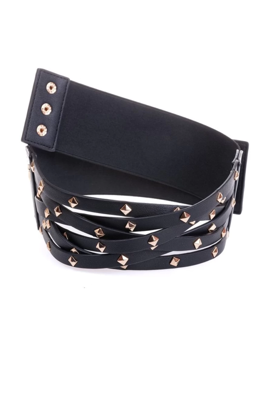 FRACOMINA Women's Stylish Wide Belt with Studs for Fashionable Outfits