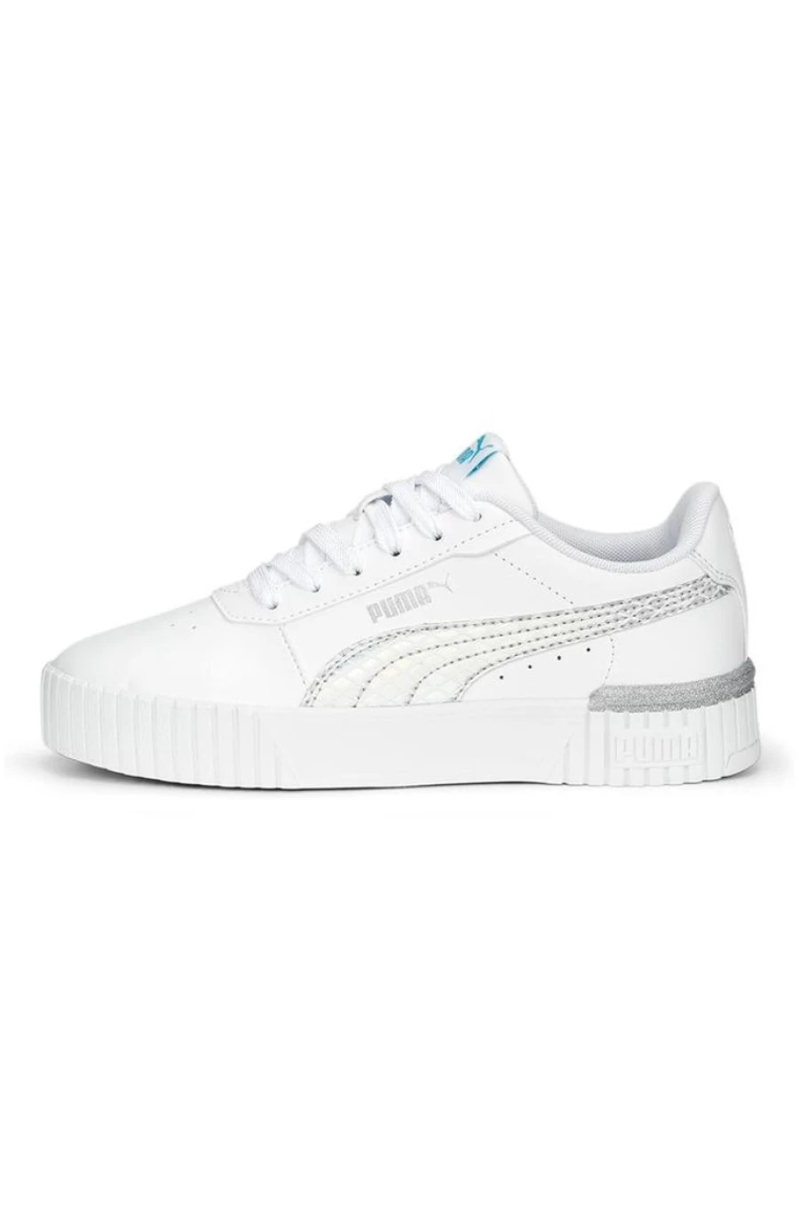 PUMA Carina 2.0 White Mermaid Sneakers for Girls - Youth Fashion Shoes