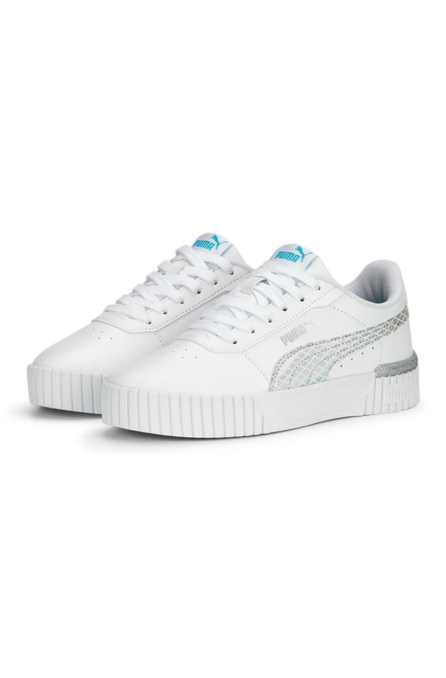 PUMA Carina 2.0 White Mermaid Sneakers for Girls - Youth Fashion Shoes