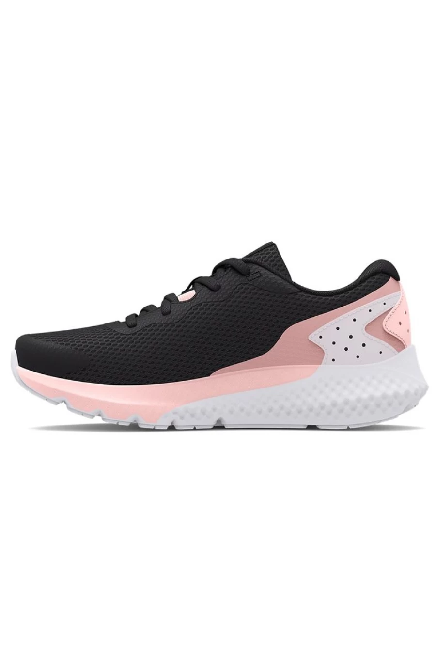 UNDER ARMOUR Rogue 3 AL Running Shoes for Girls - Black/Light Pink Athletic Sneakers