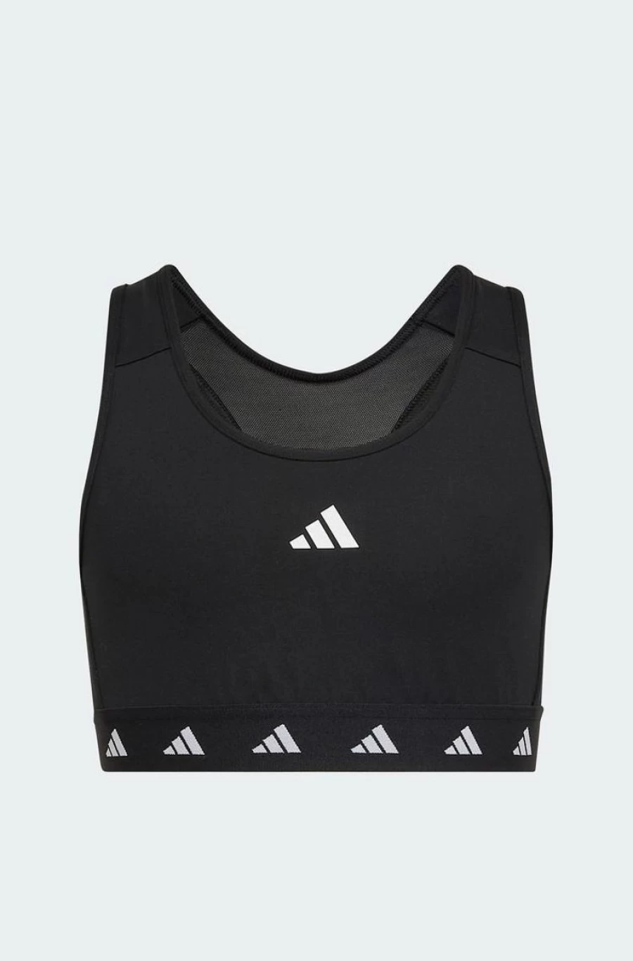 Adidas Girls' Aeroready Techfit Sports Bra - Black High-Performance Workout Top