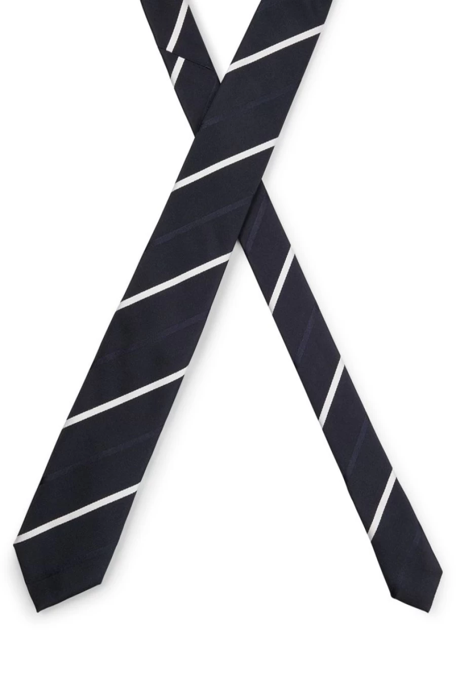 HUGO BOSS Men's Silk-Blend Jacquard Diagonal-Stripe Tie for Formal Wear