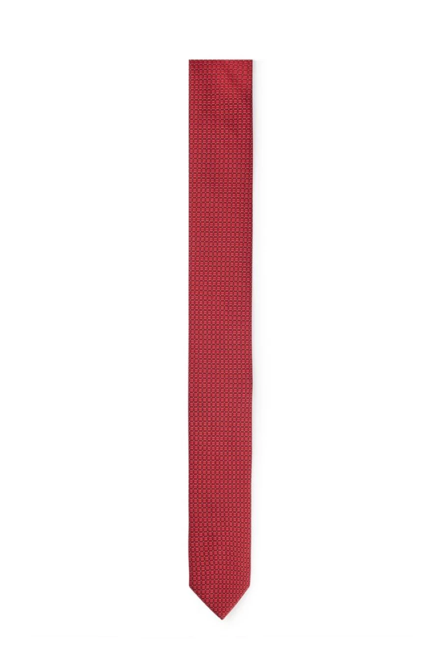 HUGO BOSS Men's Silk Jacquard Tie with Modern Geometric Pattern for Business & Formal Wear