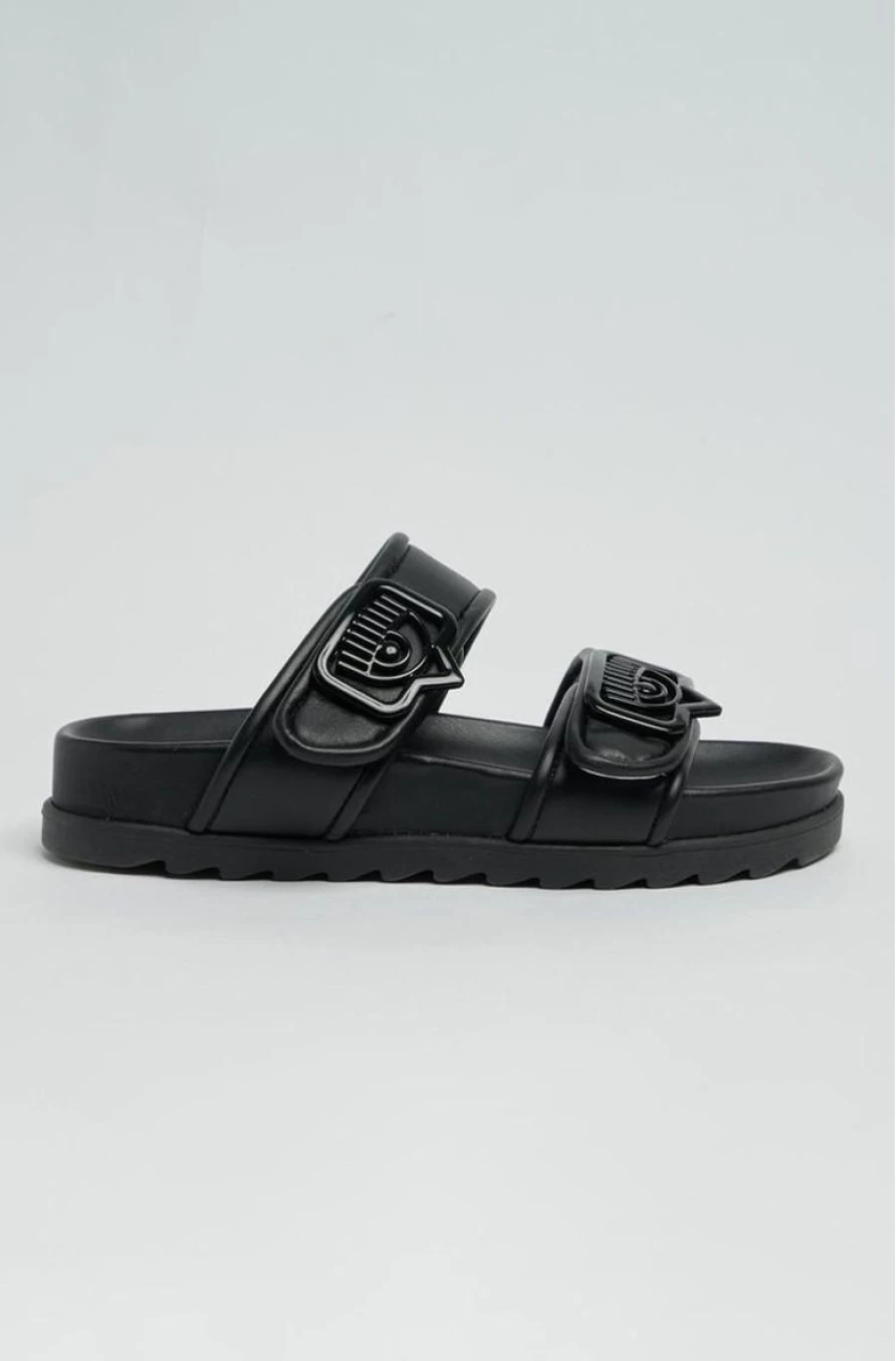 CHIARA FERRAGNI Women's Black Eyelike Sandals | Fashionable & Comfortable Footwear