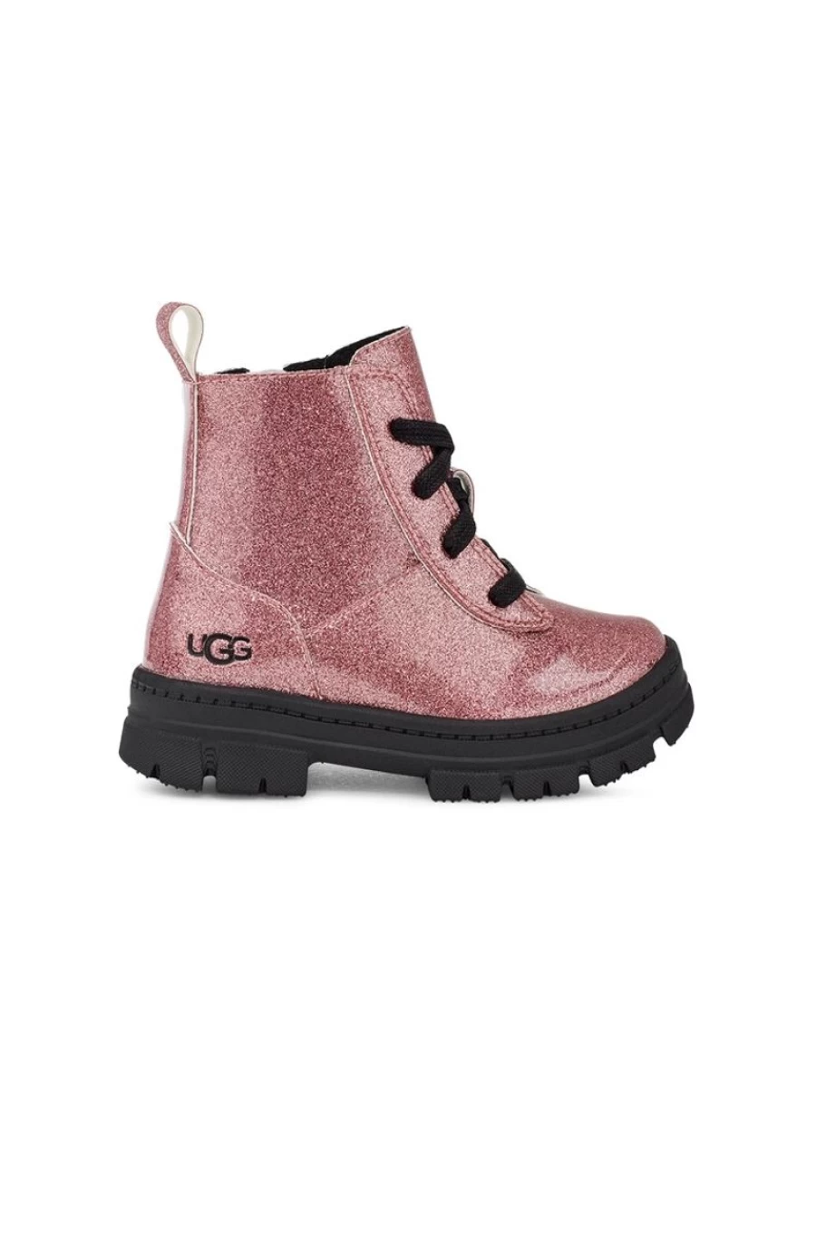 UGG Girls' Ashton Lace Up Glitter Booties | Sparkly Fashion Booties for Kids
