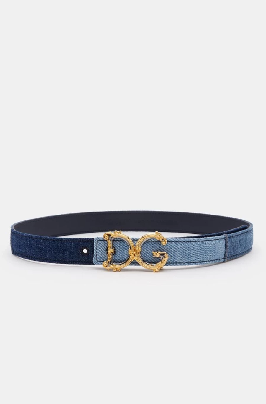 DOLCE & GABBANA Women's Blue Leather Belt | DG Girls Fashion Accessory