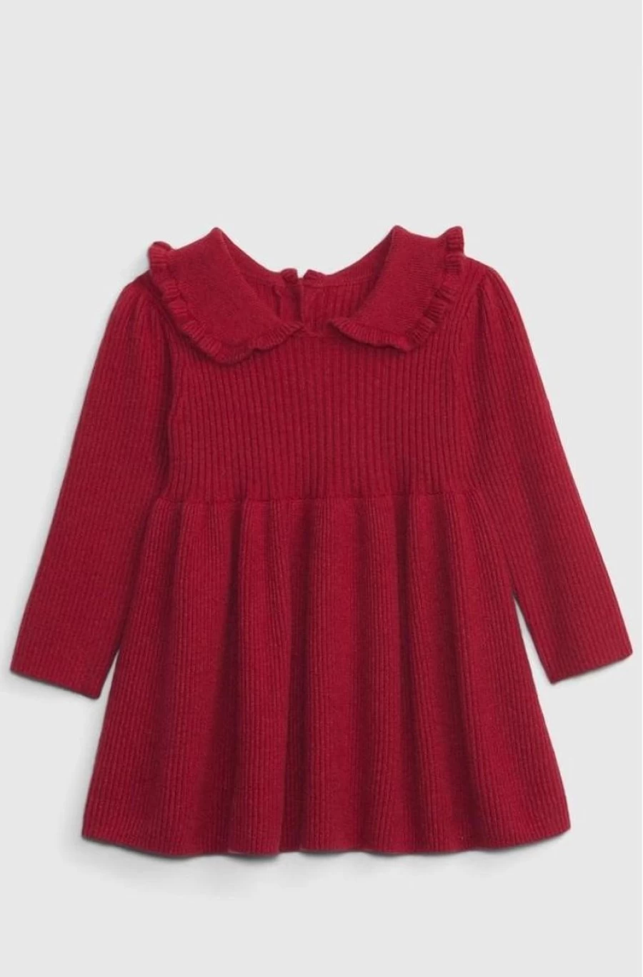 GAP Girls' Baby Ruffle Rib Knit Sweater Dress - Soft & Stylish Outfit