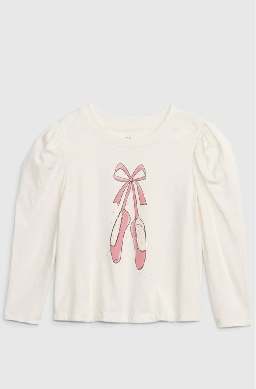 GAP Girls Sky Blue Organic Cotton Puff Sleeve Graphic T-Shirt - Mix & Match Style