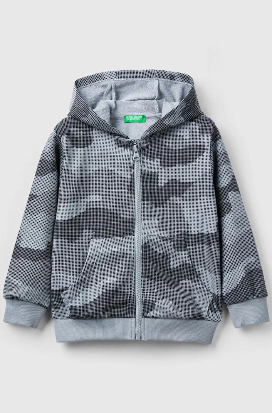 Benetton Boys Camouflage Sweatshirt - Trendy Kids Camo Hoodie