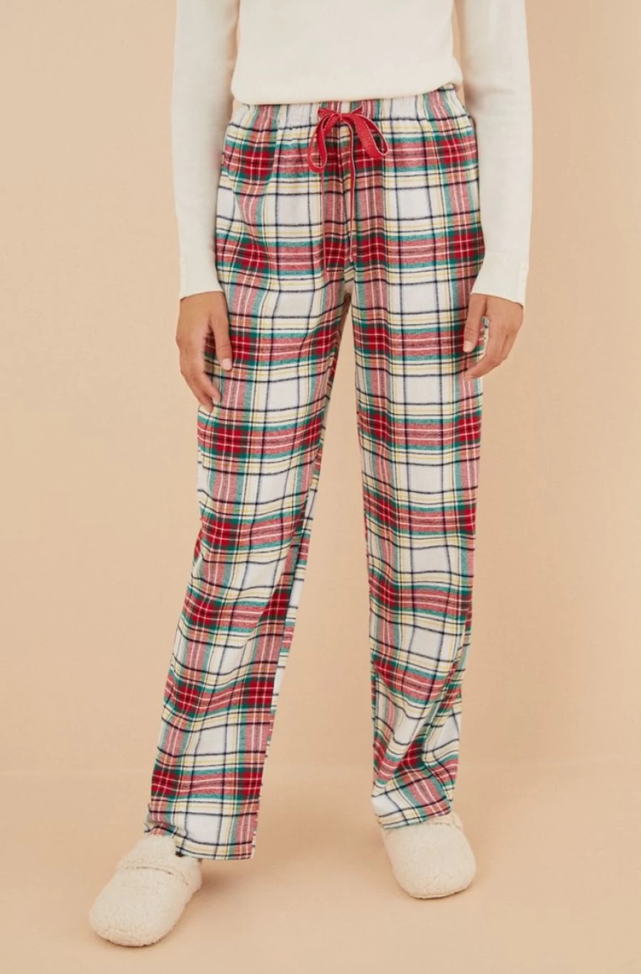 "WOMEN'SECRET Women's Checked 100% Cotton Pajama Pants for Comfort & Style"