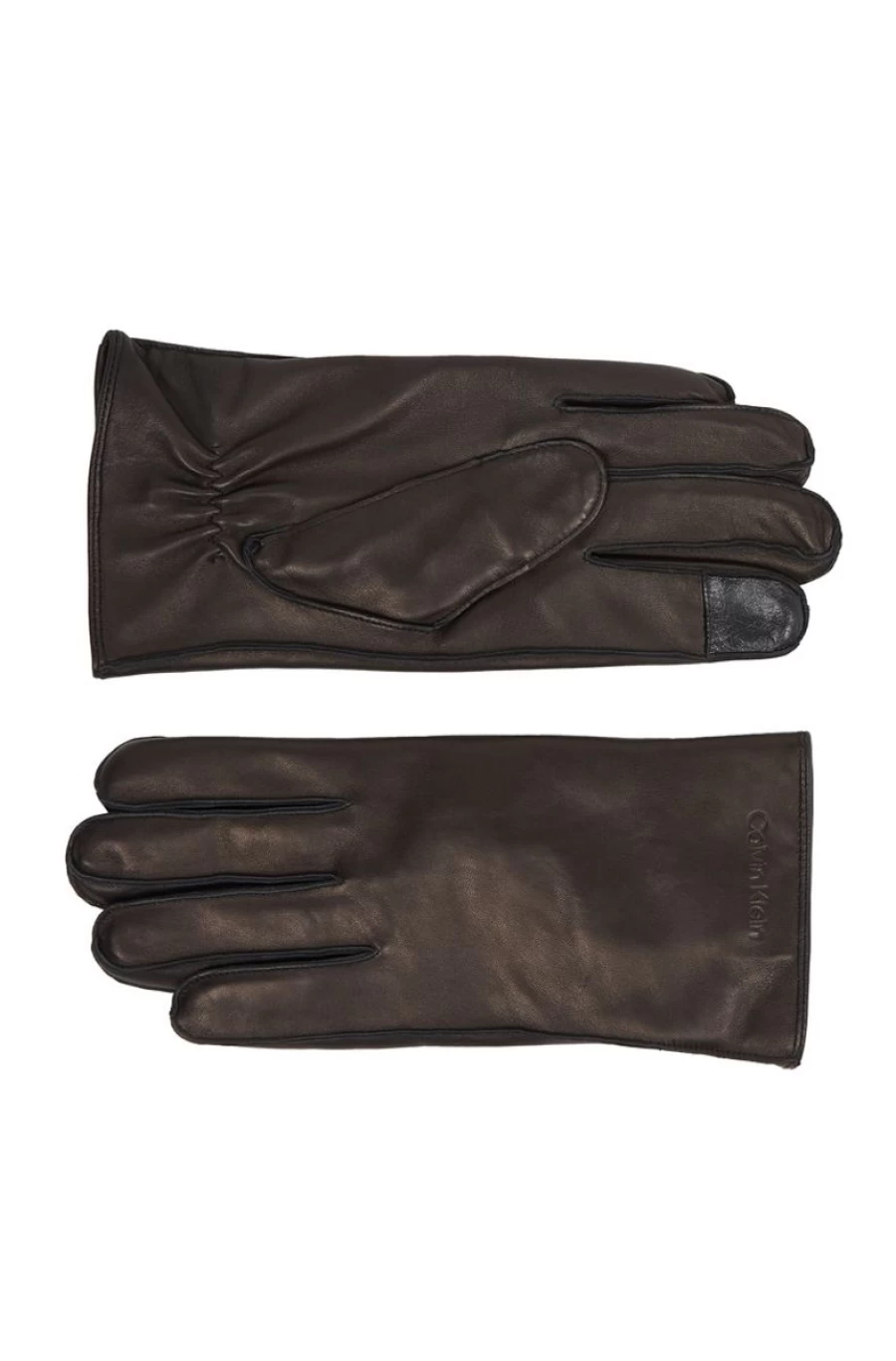 CALVIN KLEIN Men's Genuine Leather Gloves for Style & Warmth