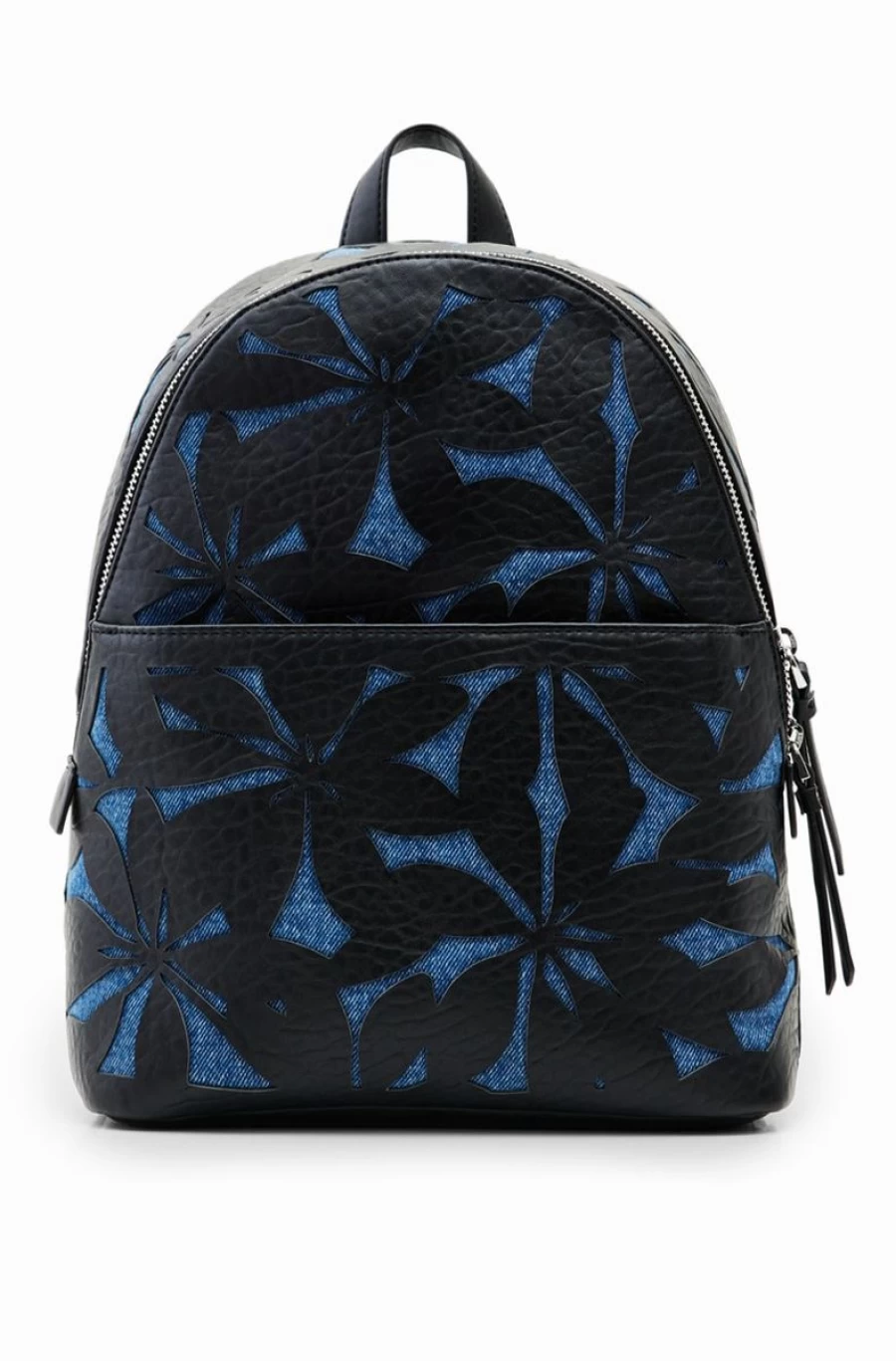 DESIGUAL Women's Stylish Die-Cut Floral Backpack - Small Fashion Flower Print Daypack