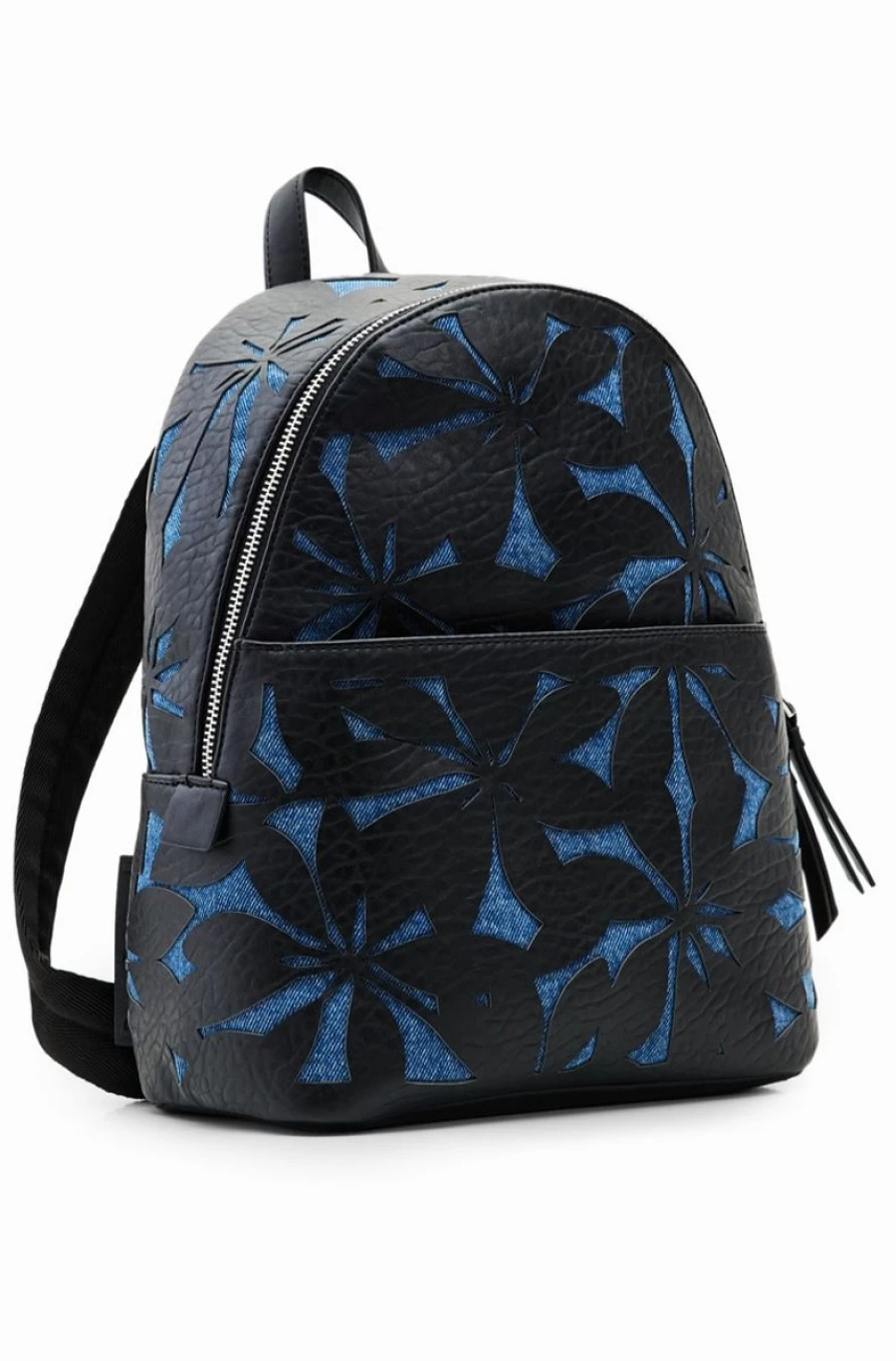DESIGUAL Women's Stylish Die-Cut Floral Backpack - Small Fashion Flower Print Daypack